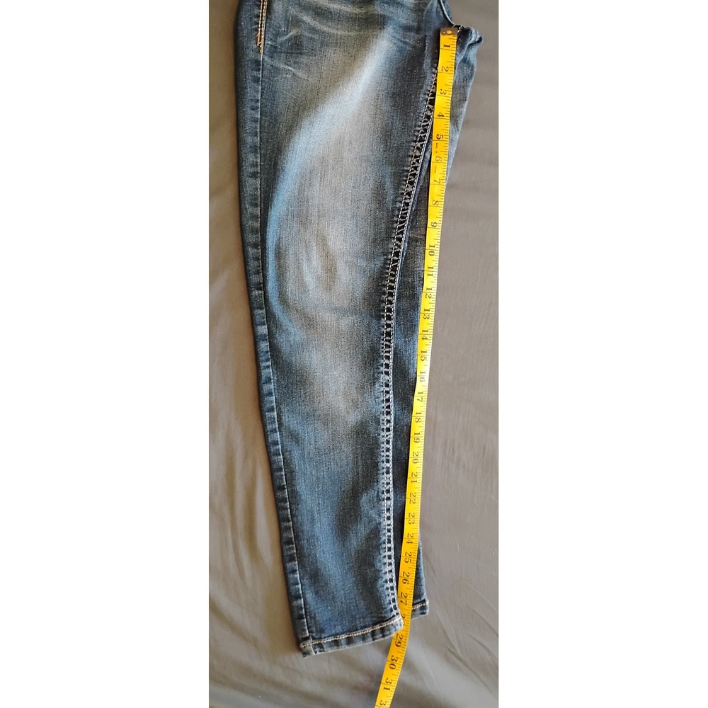 🩵WallFlower Double Button Low Rise Skinny Jeans Size 5 y2k mcbling indiekid - Picture 9 of 9